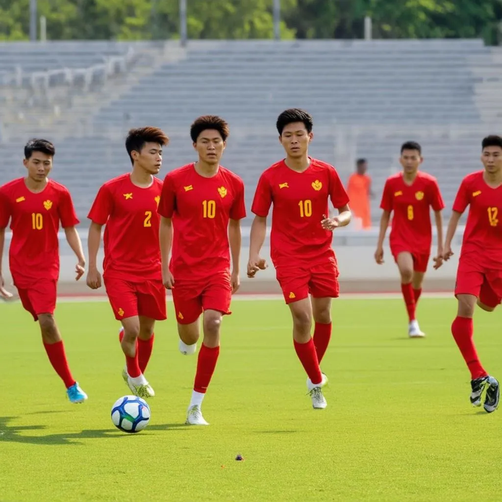 U19 Việt Nam thi đấu