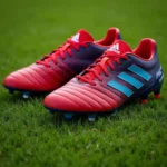 Hình ảnh đôi giày Adidas F50 Messi Blaugrana 4 màu trên sân cỏ