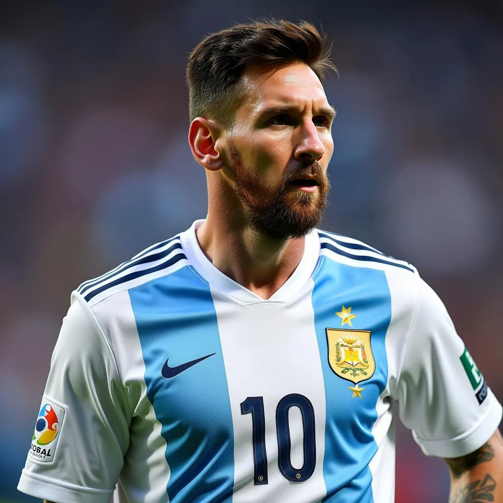 Áo đấu của Messi trong màu áo Argentina