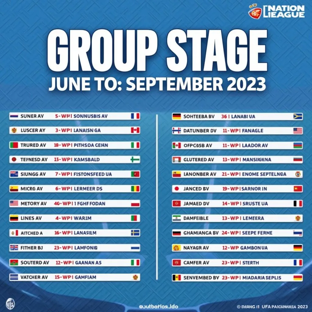 Lịch thi đấu bảng B UEFA Nations League 2023