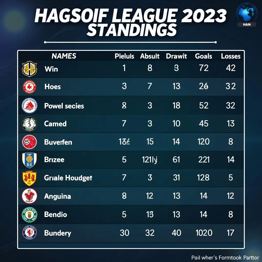 Bảng xếp hạng China Super League 2023