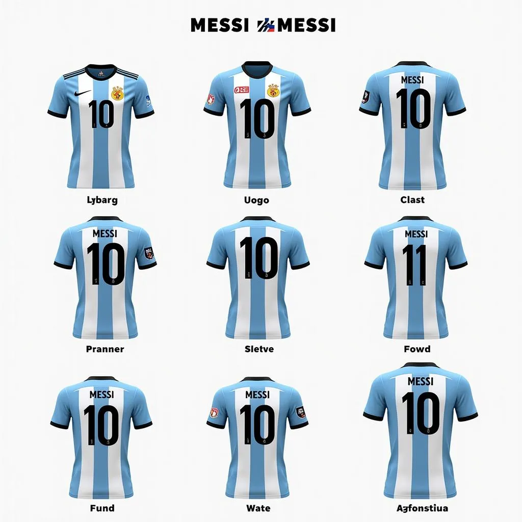 Các mẫu áo Messi số 10 Tiki