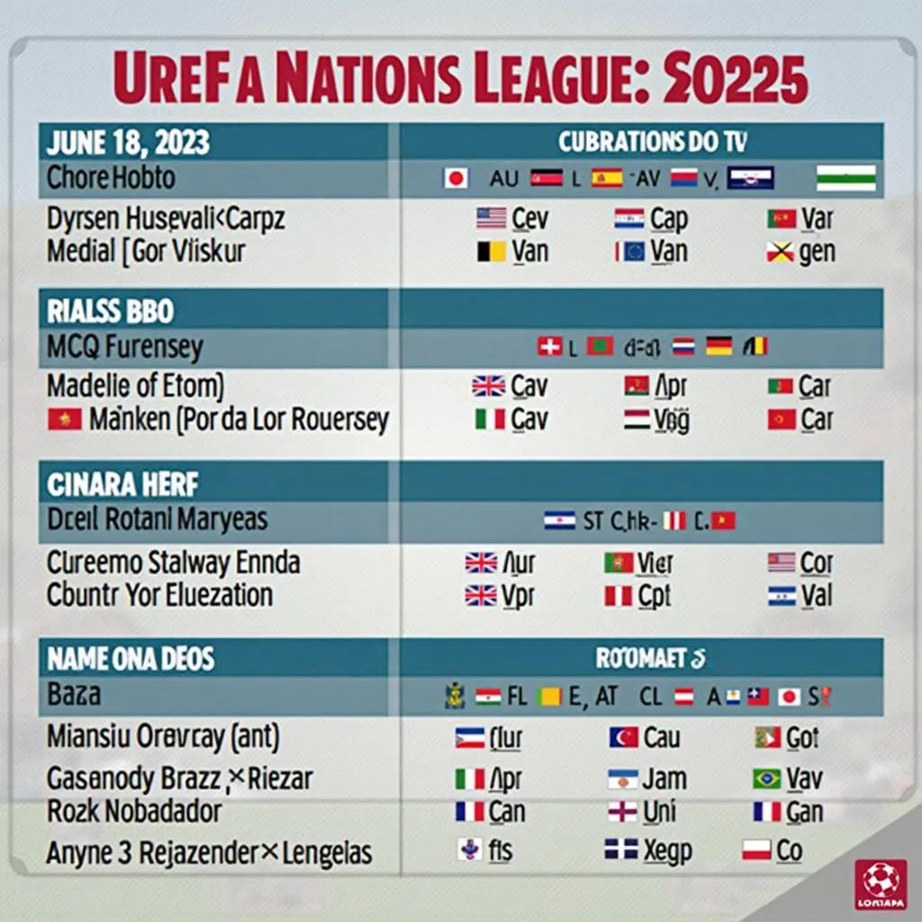 Lịch thi đấu chung kết UEFA Nations League 2023