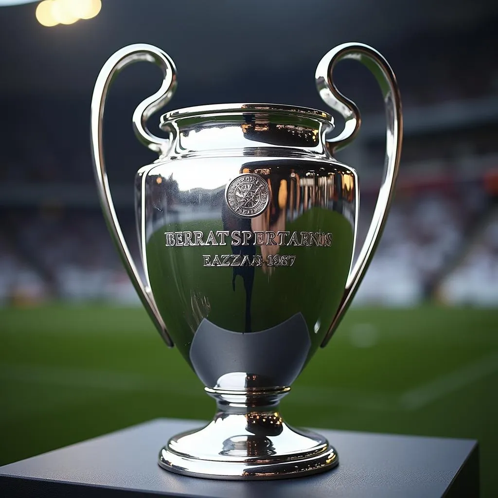 Hình ảnh cận cảnh chiếc cúp vô địch Champions League danh giá