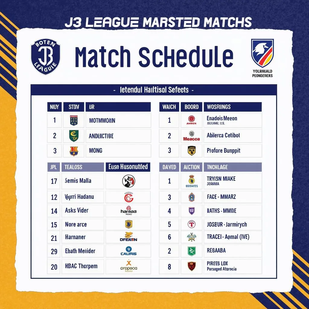 Lịch thi đấu J3 League