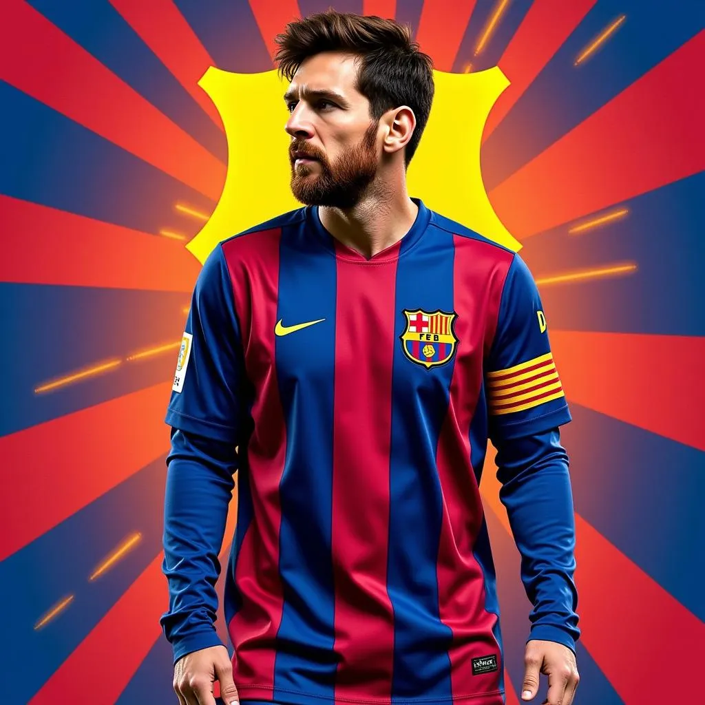 Lionel Messi in Barcelona jersey