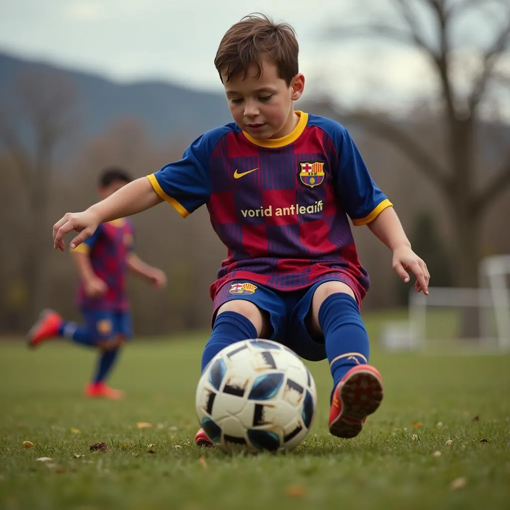 Lionel Messi at Barcelona Youth Academy