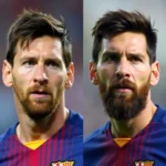 Lionel Messi clean shaven vs beard