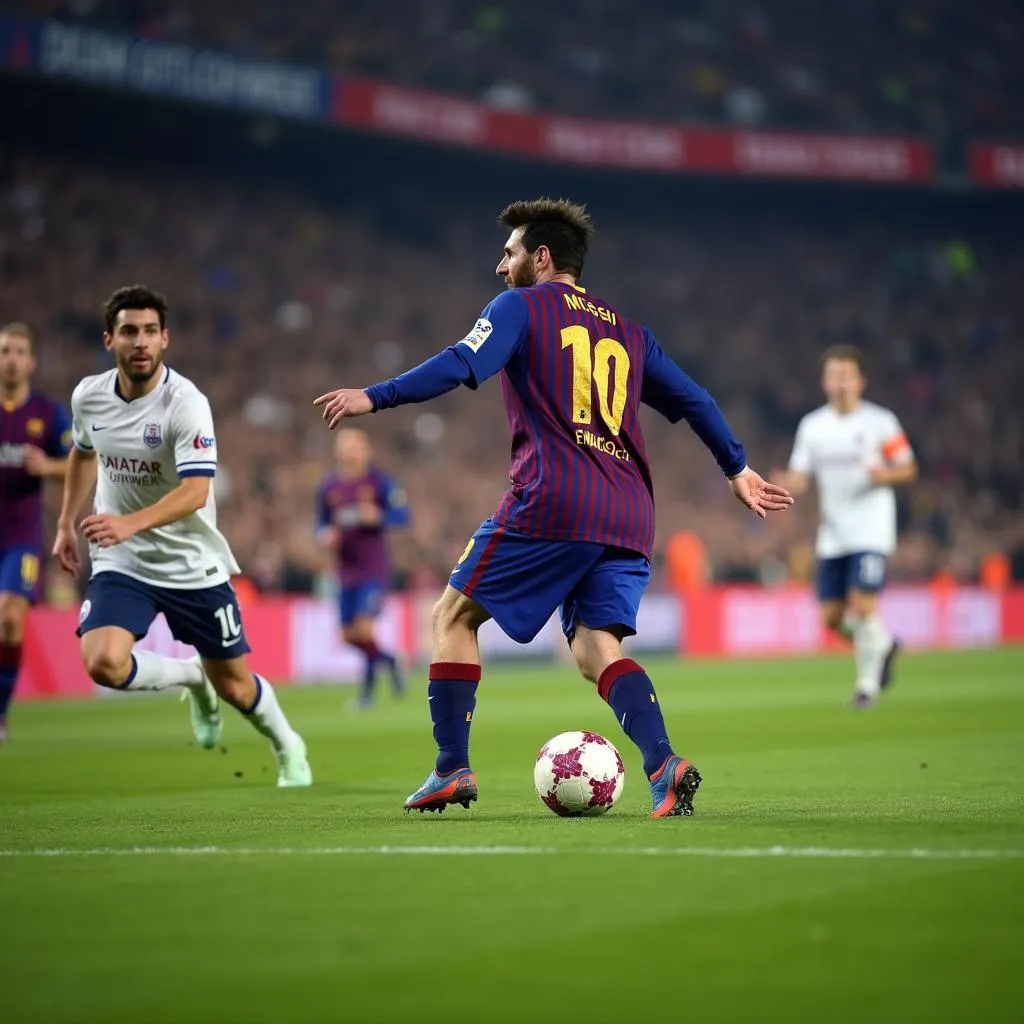 Lionel Messi solo qua nhiều cầu thủ rồi ghi bàn