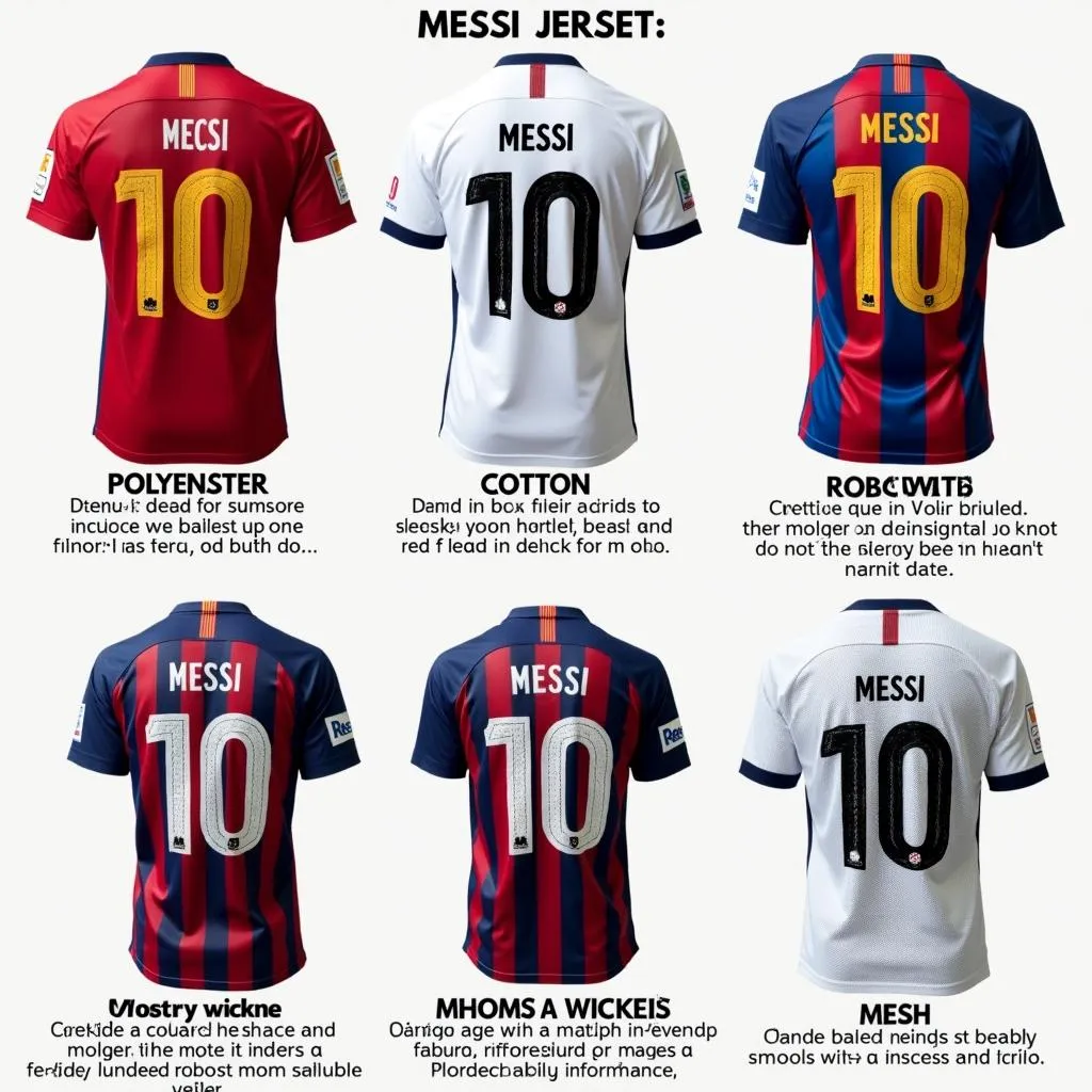 Lựa chọn áo Messi số 10 Tiki theo chất liệu