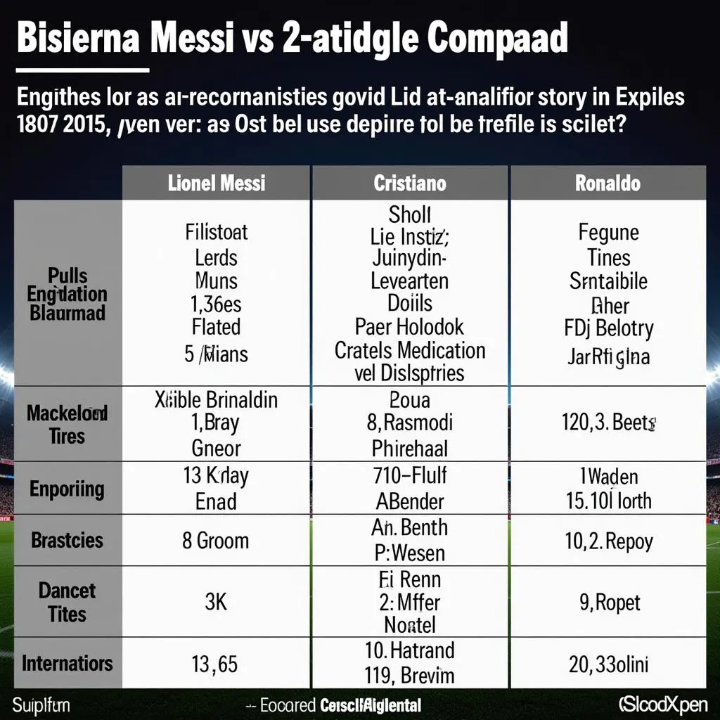 Lionel Messi and Cristiano Ronaldo: Comparing Their Stats