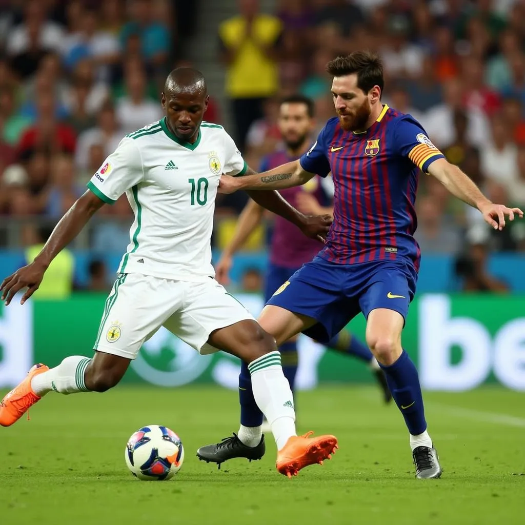 Bàn thắng đẹp mắt của Messi vào lưới Nigeria