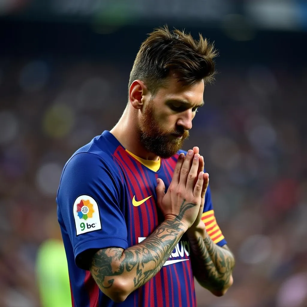 Messi cầu nguyện