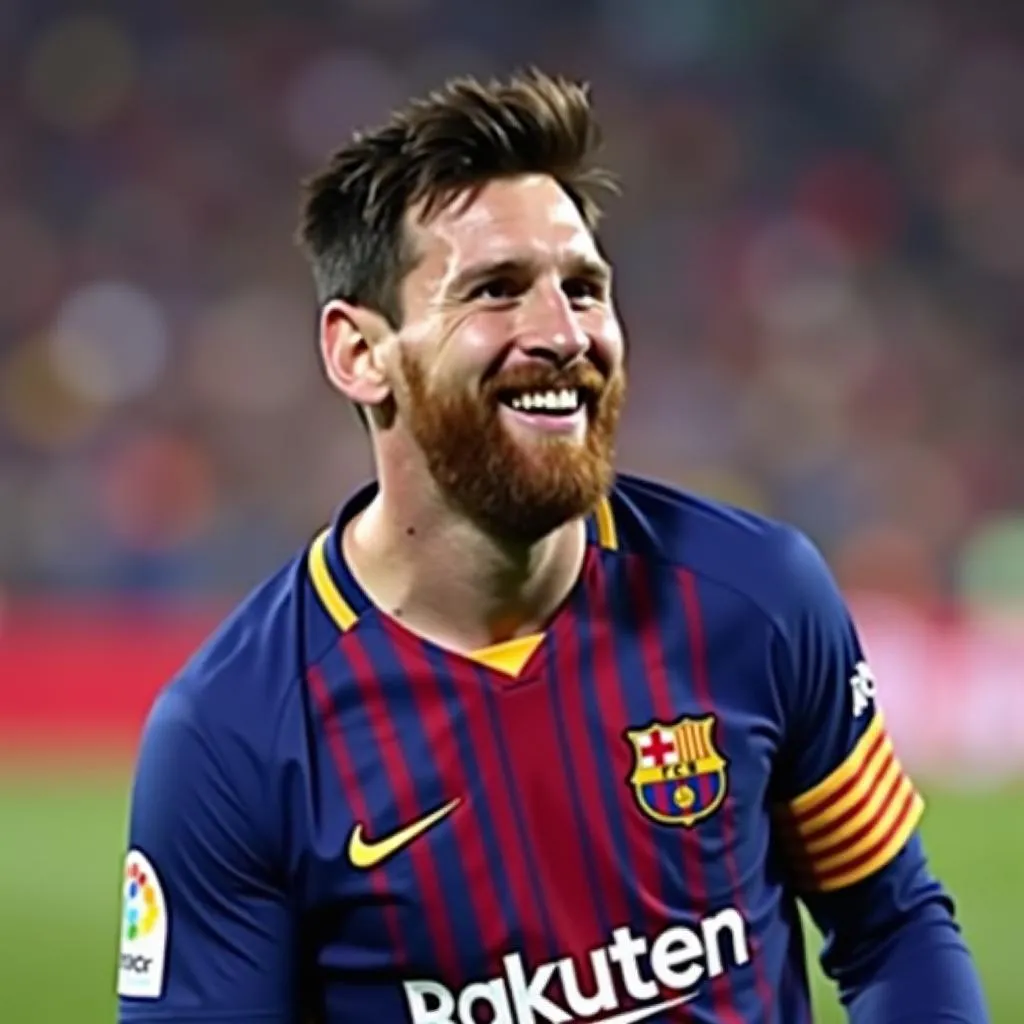 Messi cười tỏa nắng