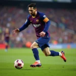 Lionel Messi đi bóng tốc độ cao