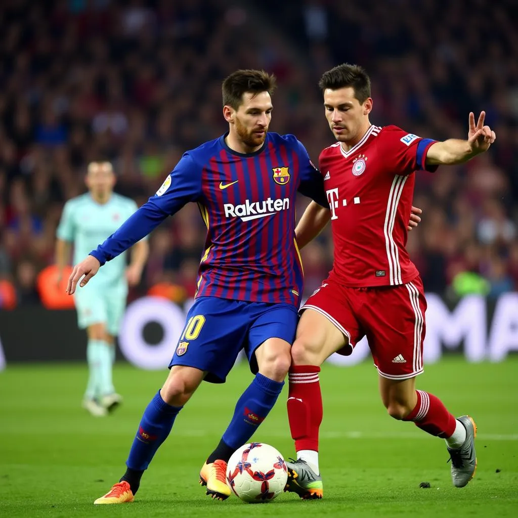 Messi Đối Mặt Lewandowski Champions League