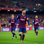 Lionel Messi ghi bàn cho Barcelona