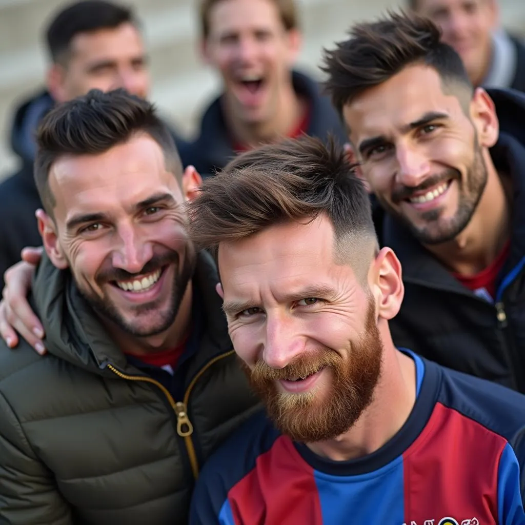 Football Fans with Messi 2016 Haircut