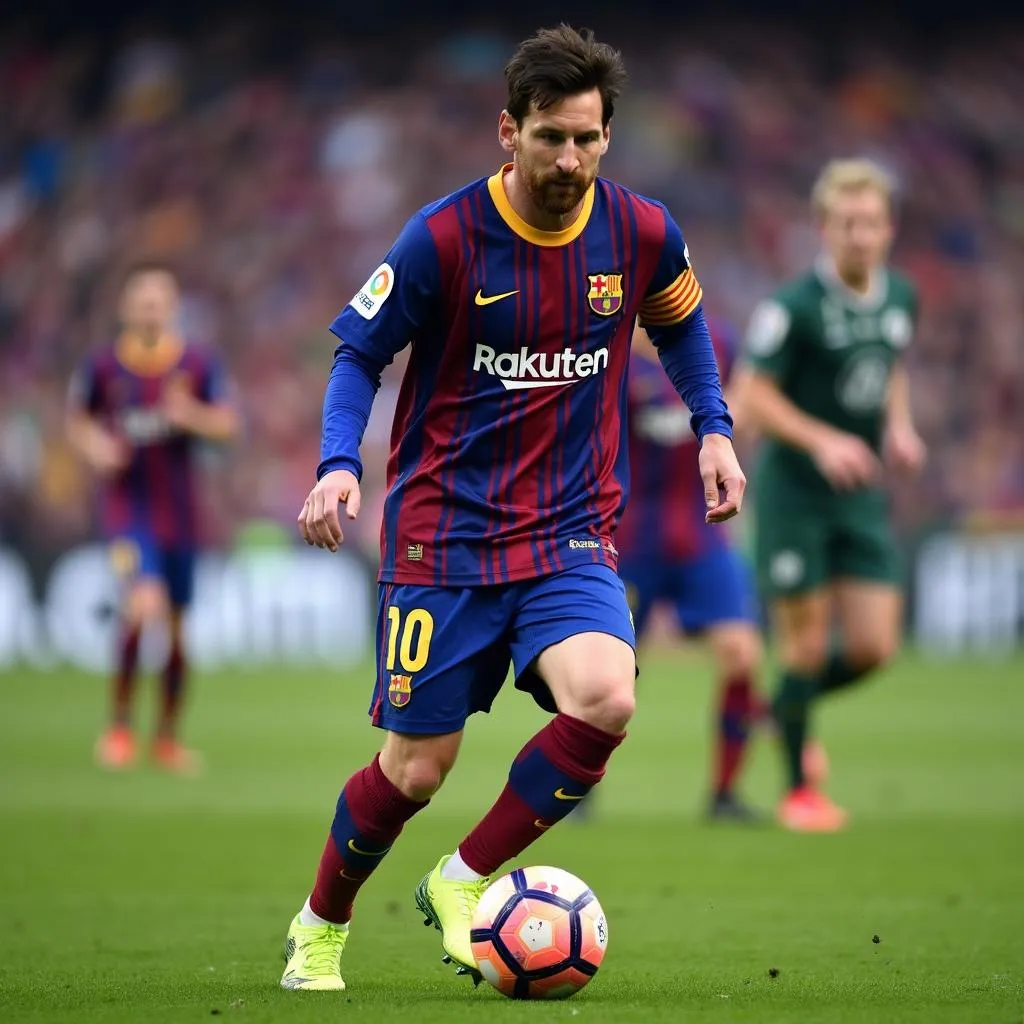 Lionel Messi trong màu áo Barcelona