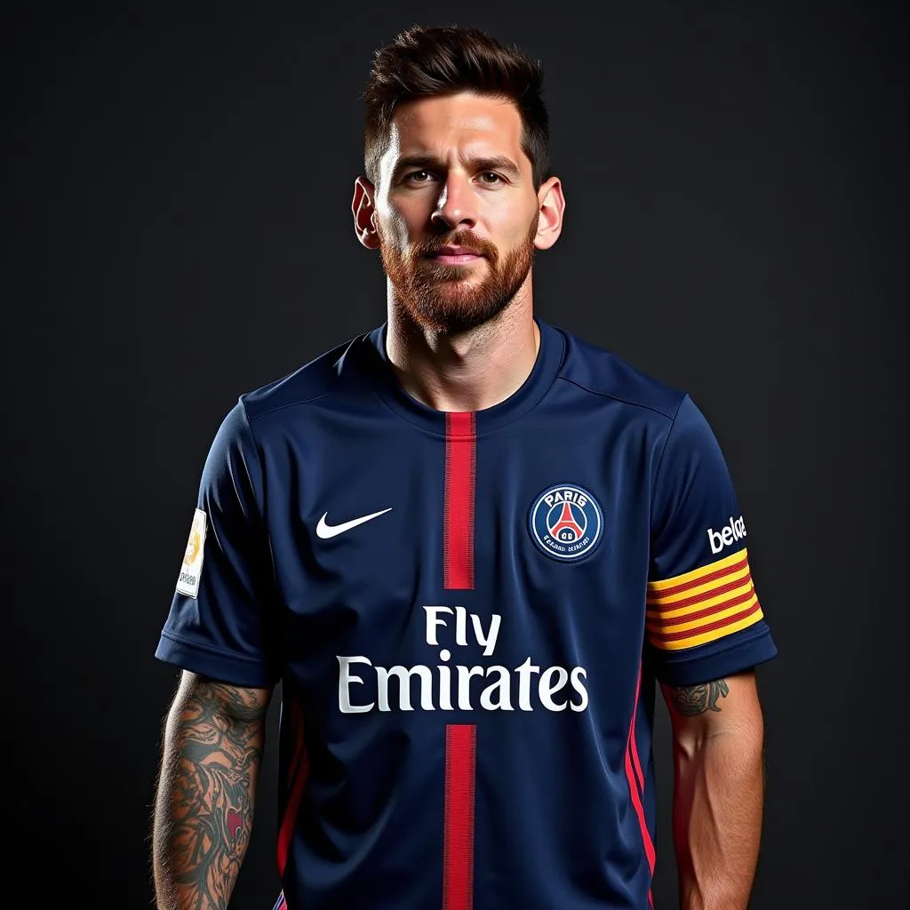 Lionel Messi trong màu áo PSG