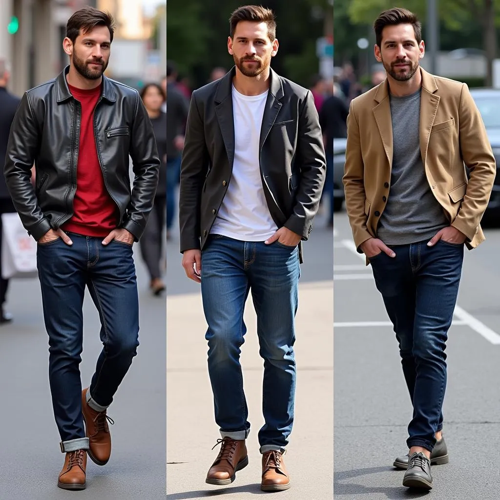 Lionel Messi mặc casual