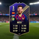 Thẻ cầu thủ Messi NHD 5 trong FIFA Online 4