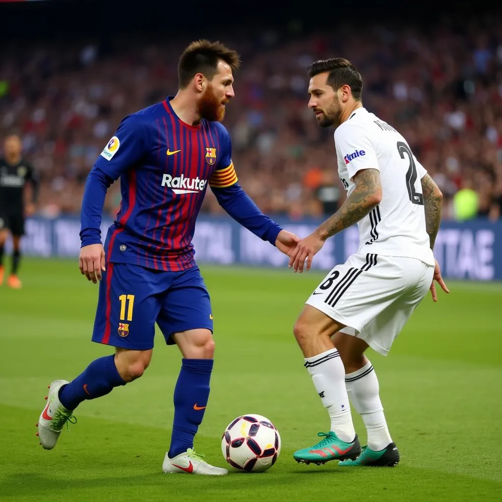 Lionel Messi and Sergio Ramos, 2018 El Clasico