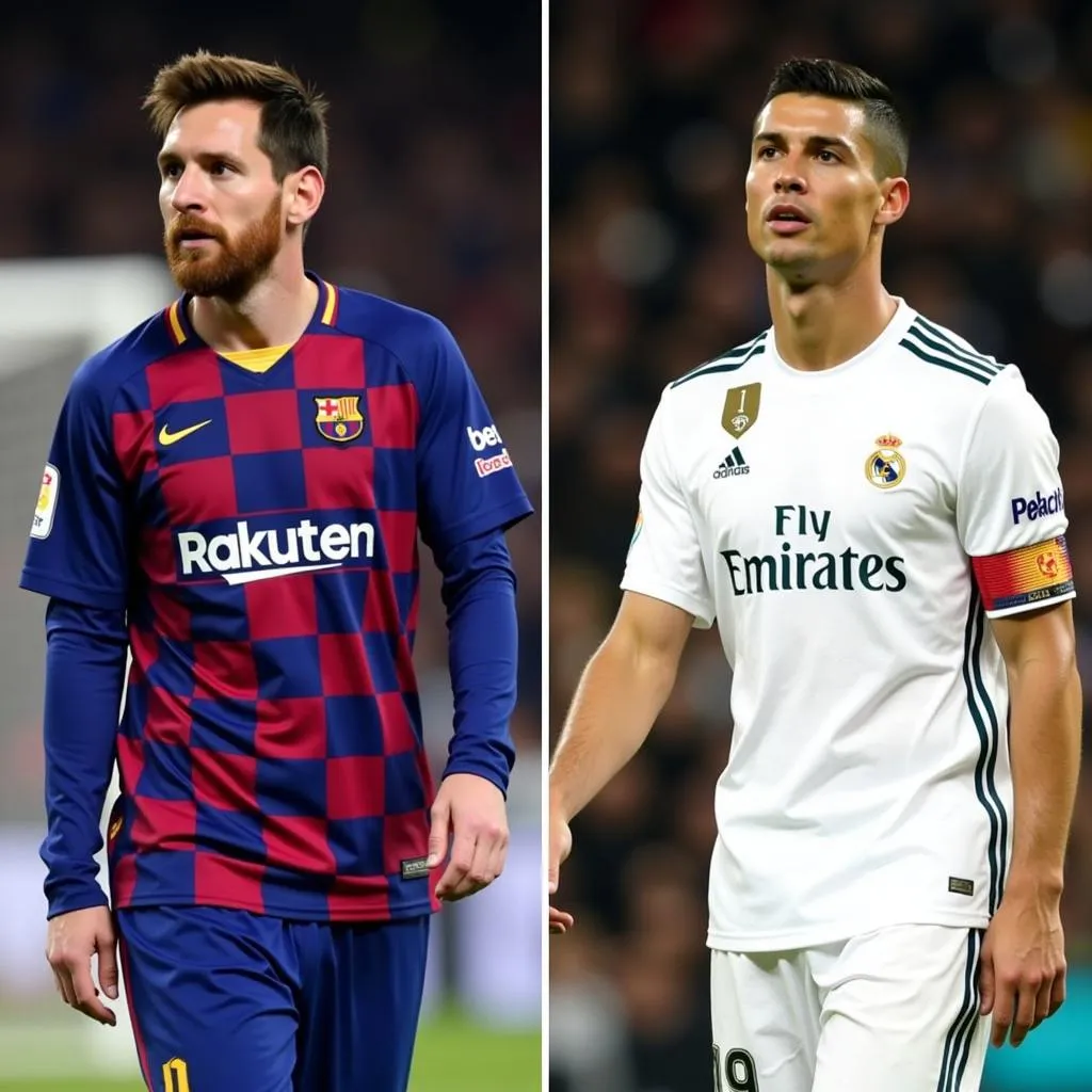 So sánh mức lương của Messi và Ronaldo