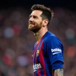 Messi buồn bã sau trận bán kết lượt về Champions League