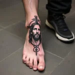 Hình xăm chân Messi: Chúa Jesus