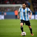 Messi thi đấu ở vị trí tiền đạo cắm