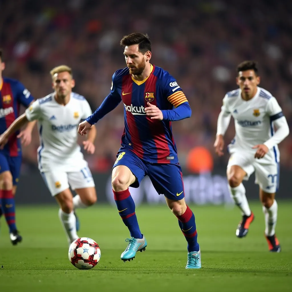 Messi xử lý bóng tinh quái