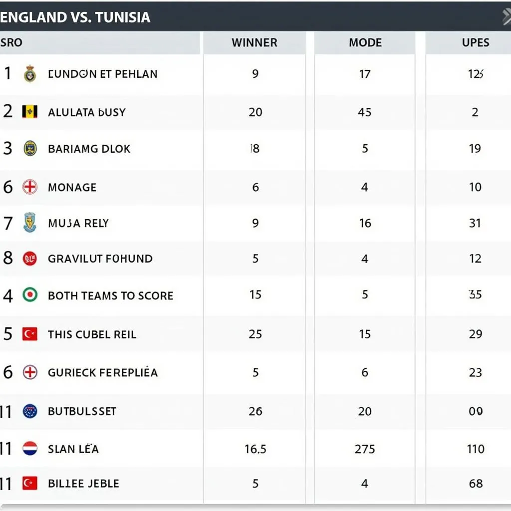 Soi Kèo Anh vs Tunisia: Dự Đoán Tỷ Số