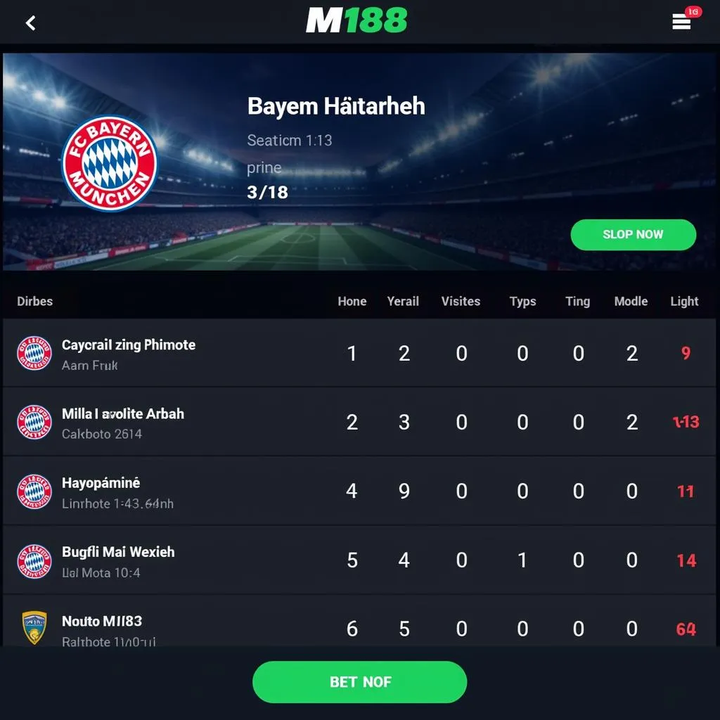 Soi kèo Bayern Munich trên M188