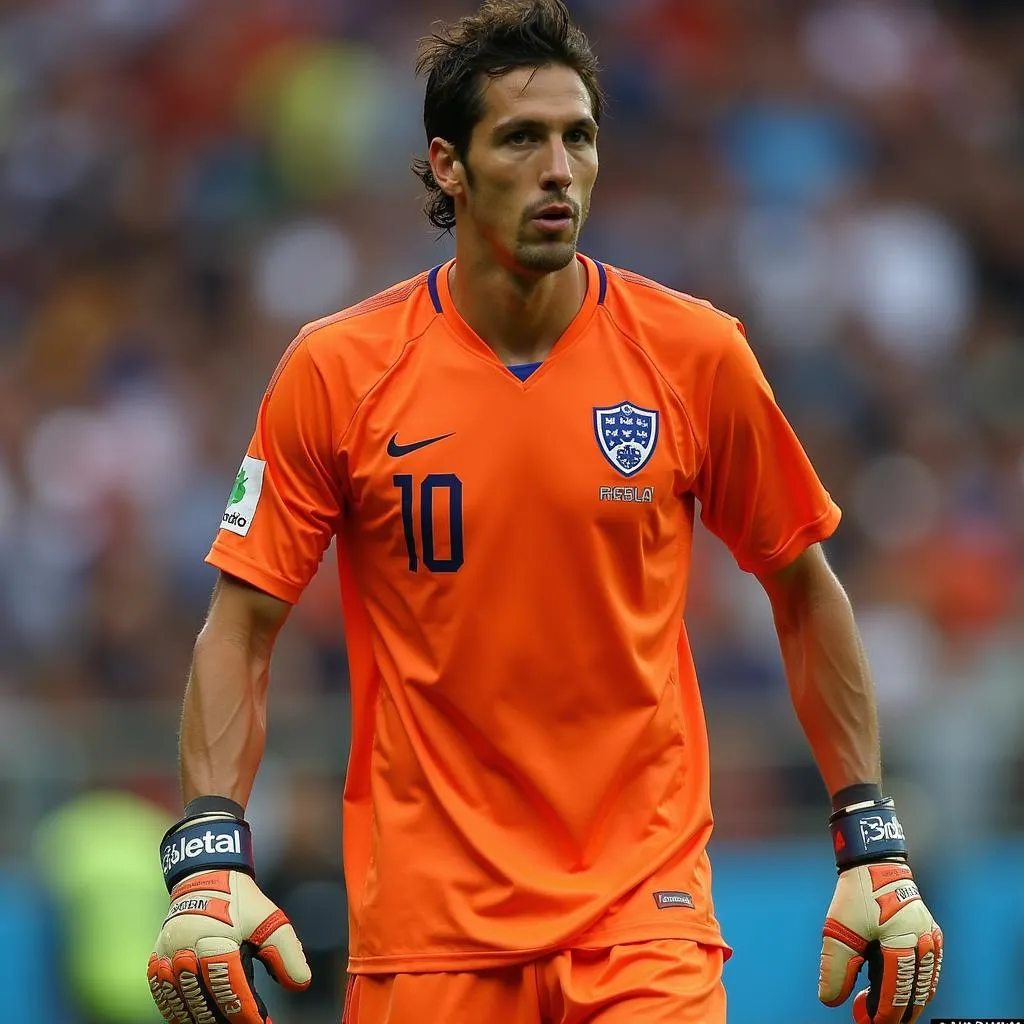 Stekelenburg trong màu áo đội tuyển Hà Lan tại World Cup 2010