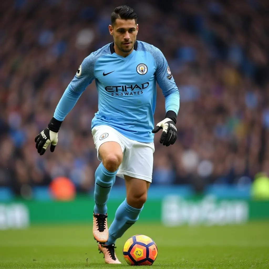 Ederson Moraes trong màu áo Manchester City