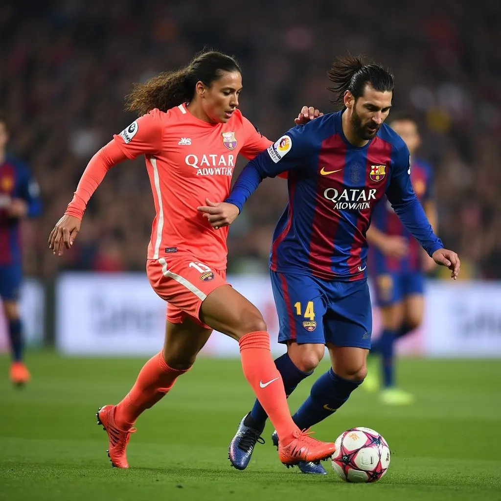 Van Dijk ngăn cản Messi