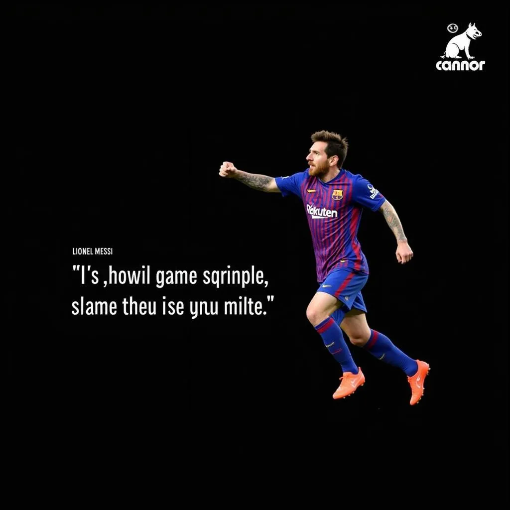 Black and white Messi wallpaper with quote