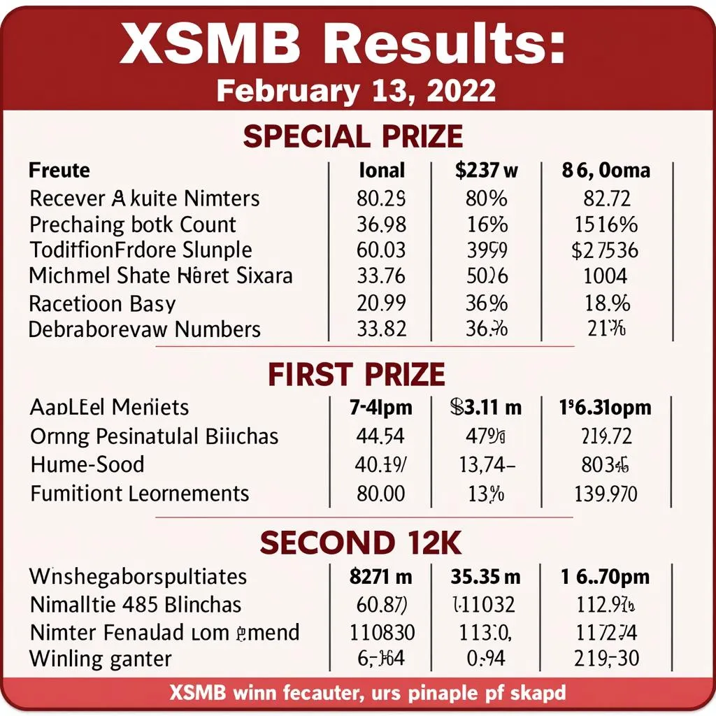 Kết quả XSMB 13/2/22