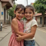 Antonela Roccuzzo and Lionel Messi in their childhood