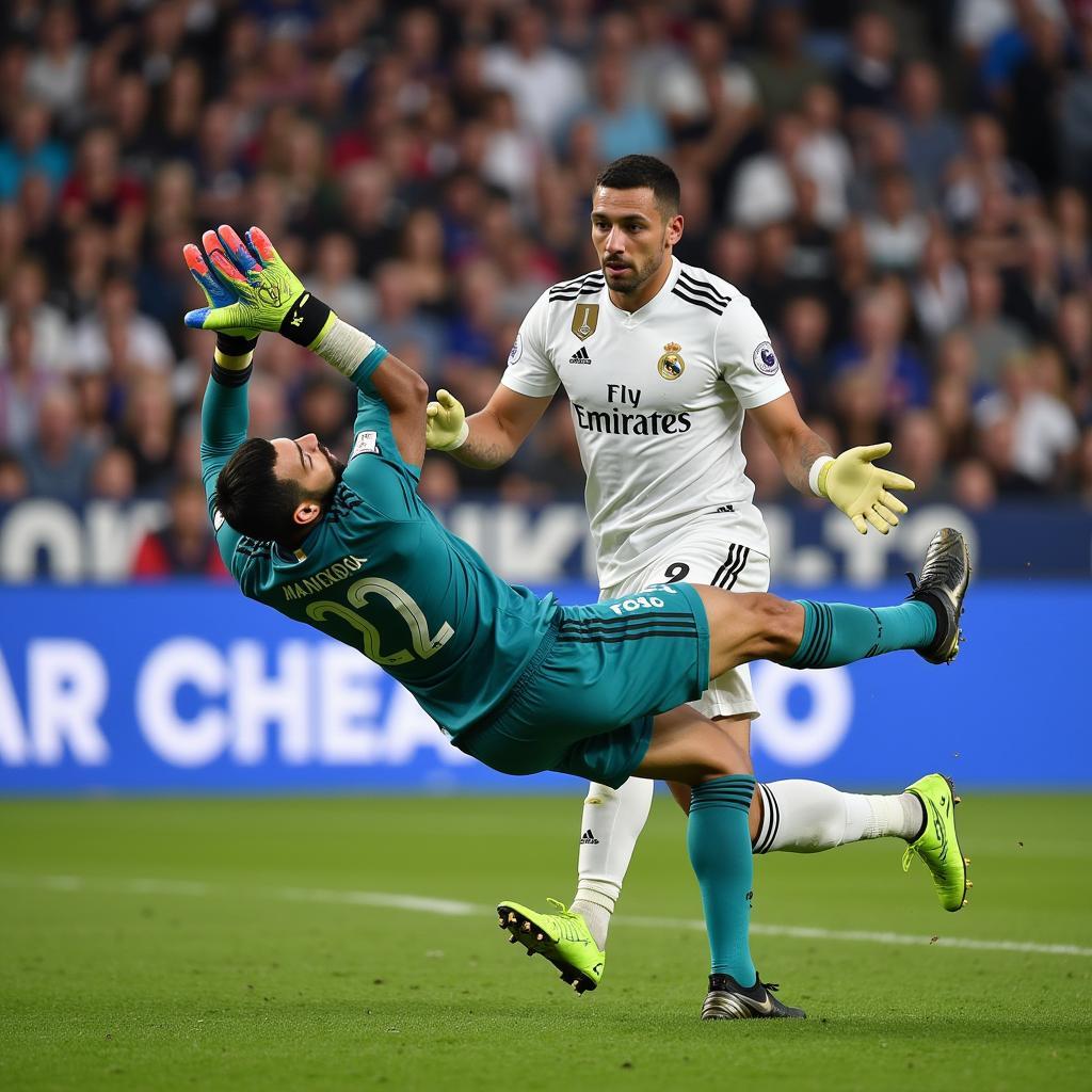 Áo Thủ Môn Real Madrid 2019 Trên Sân Cỏ