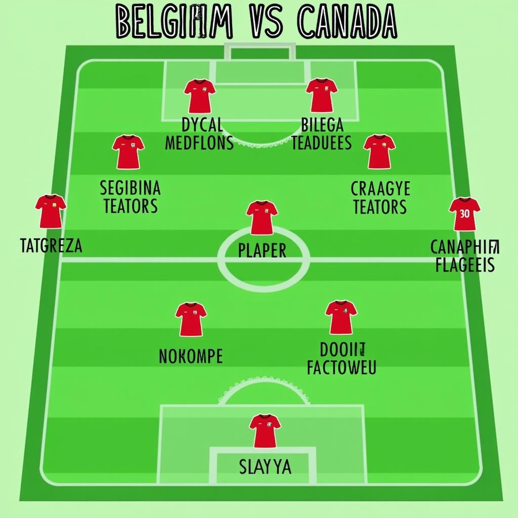 Đội hình ra sân Bỉ vs Canada