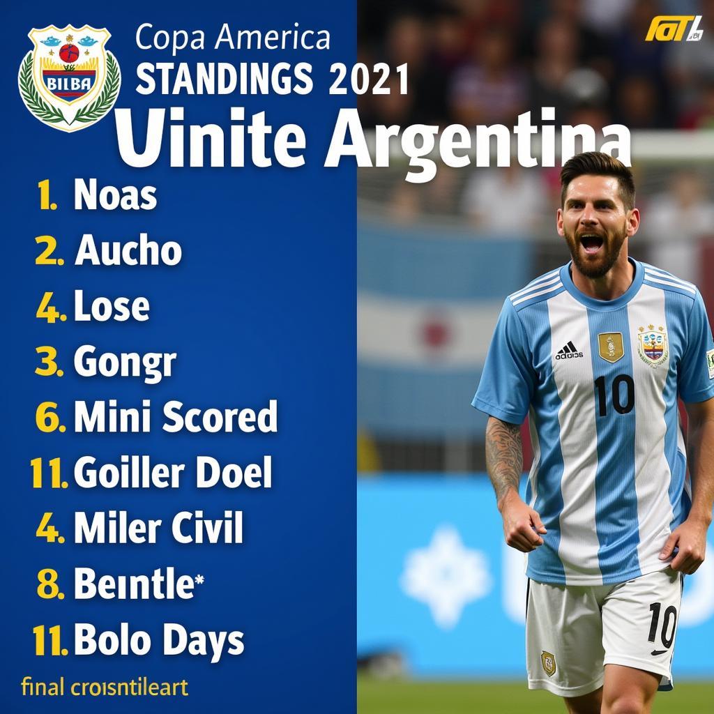 BXH Copa America 2021: Argentina Vô Địch