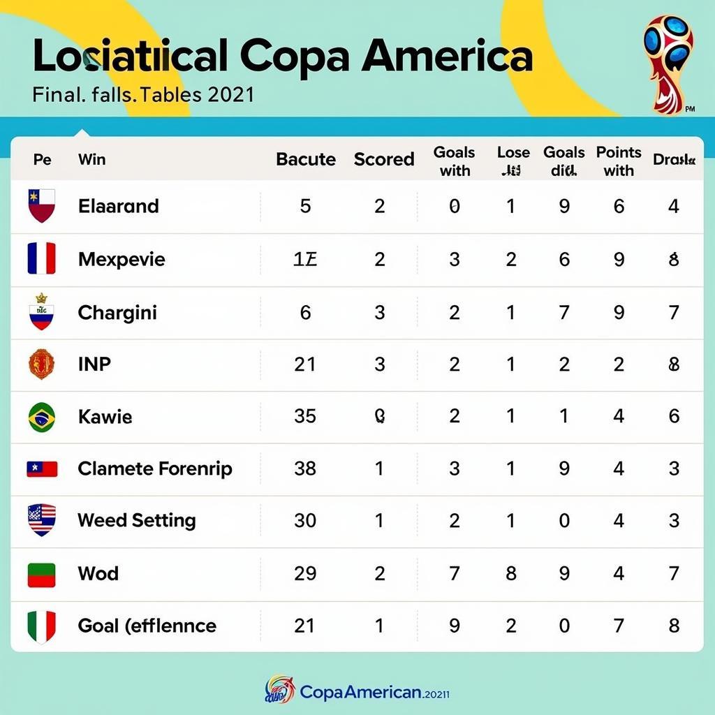 BXH Copa America 2021: Phân Tích Chi Tiết