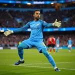 Claudio Bravo trong màu áo Man City mùa giải 2017