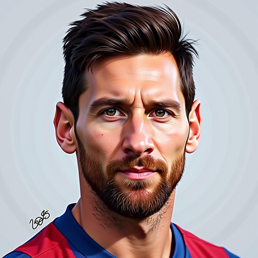 Hoàn thiện bức vẽ Messi: Kiểm tra, chỉnh sửa và tô màu (tùy chọn).