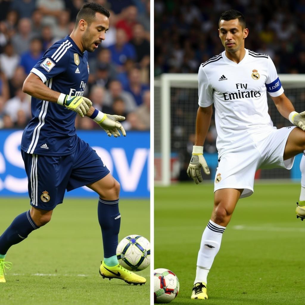 Keylor Navas và Thibaut Courtois Trong Khung Thành