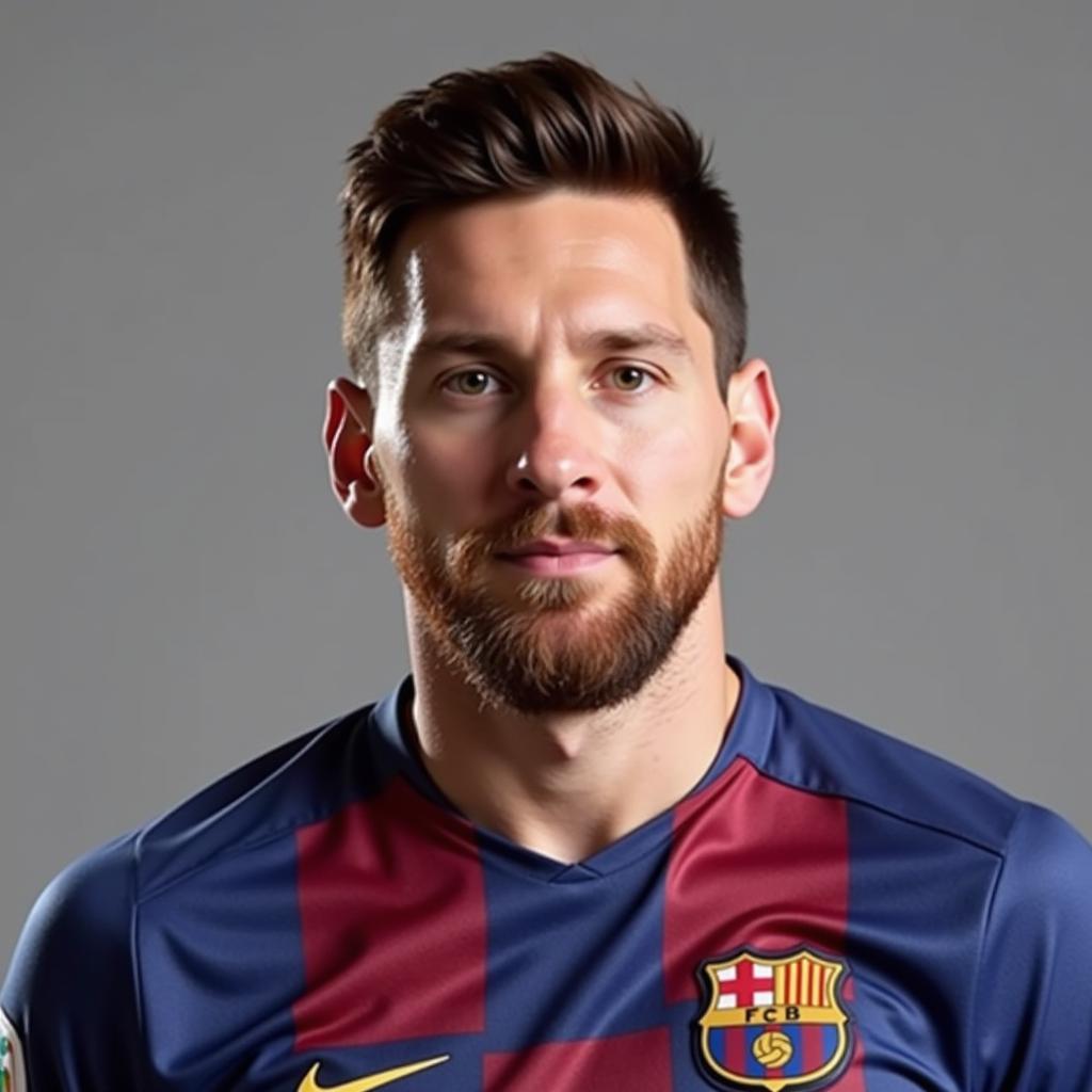 Kiểu tóc ngắn gọn gàng của Messi năm 2018