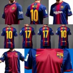 Hình ảnh Kit Messi Barcelona qua các mùa giải