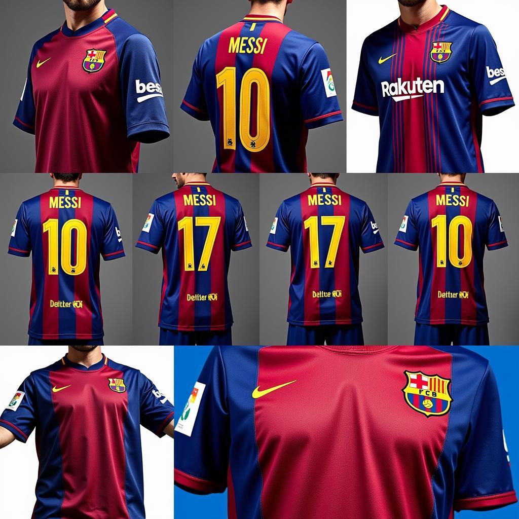 Hình ảnh Kit Messi Barcelona qua các mùa giải